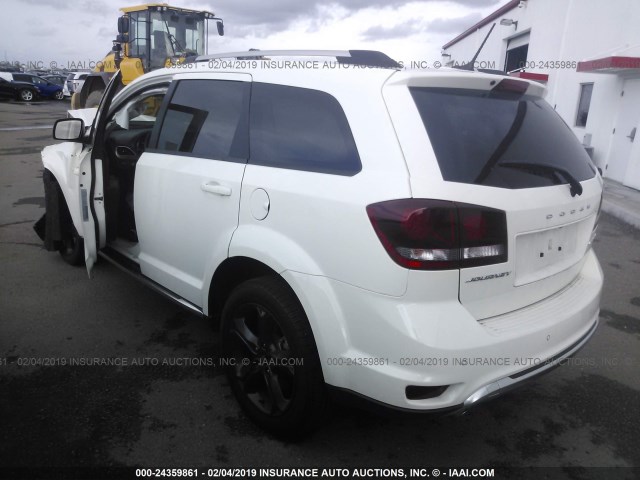 3C4PDCGG0JT348070 - 2018 DODGE JOURNEY CROSSROAD WHITE photo 3