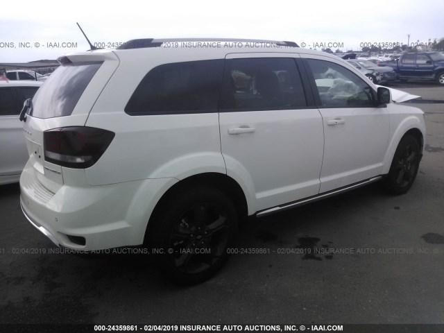 3C4PDCGG0JT348070 - 2018 DODGE JOURNEY CROSSROAD WHITE photo 4