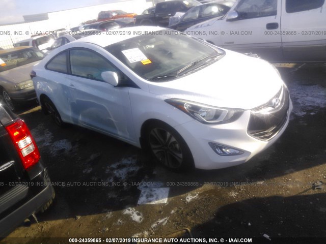 KMHDH6AH2EU029190 - 2014 HYUNDAI ELANTRA COUPE GS/SE WHITE photo 1