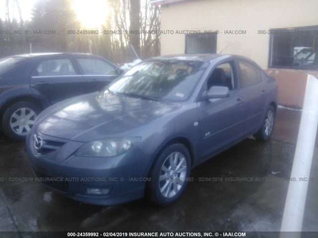 JM1BK324981785953 - 2008 MAZDA 3 S GRAY photo 2