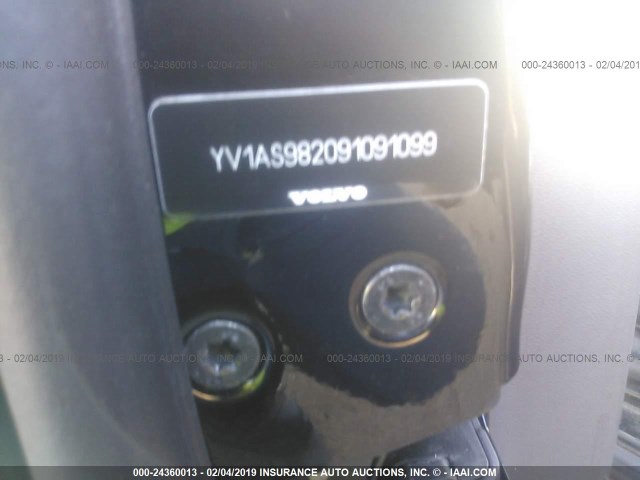 YV1AS982091091099 - 2009 VOLVO S80 3.2 BLACK photo 9