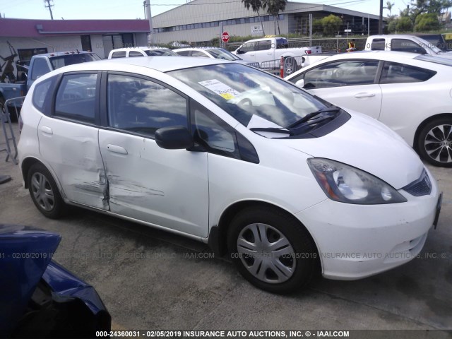 JHMGE8H21AC029526 - 2010 HONDA FIT WHITE photo 1