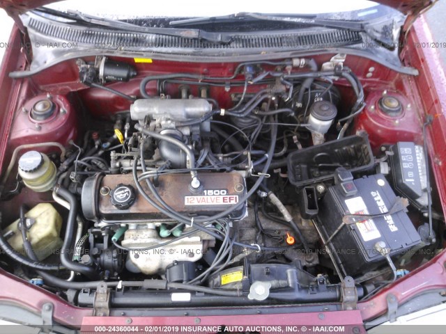 JT2EL43A7M0048764 - 1991 TOYOTA TERCEL DELUXE RED photo 10