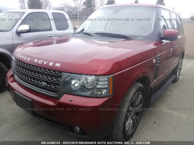 SALMF1D4XBA329300 - 2011 LAND ROVER RANGE ROVER HSE LUXURY RED photo 2