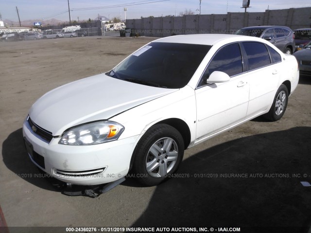 2G1WB58N979144625 - 2007 CHEVROLET IMPALA LS WHITE photo 2