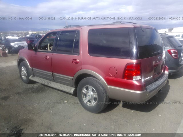 1FMRU17W93LB88284 - 2003 FORD EXPEDITION EDDIE BAUER RED photo 3