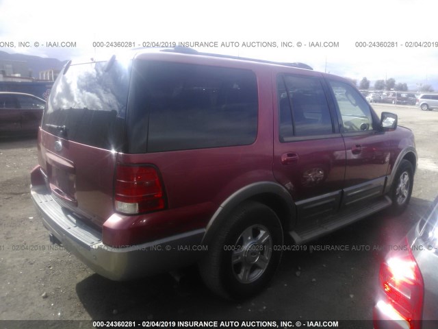 1FMRU17W93LB88284 - 2003 FORD EXPEDITION EDDIE BAUER RED photo 4