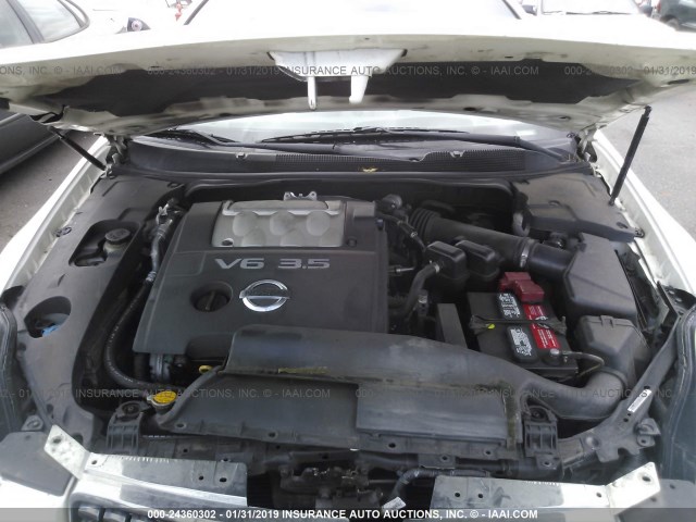 1N4BA41E44C807364 - 2004 NISSAN MAXIMA SE/SL WHITE photo 10