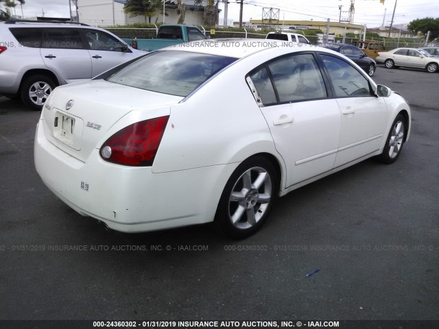 1N4BA41E44C807364 - 2004 NISSAN MAXIMA SE/SL WHITE photo 4