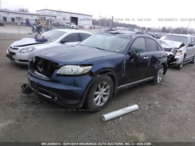 JNRAS08W96X208885 - 2006 INFINITI FX35 BLUE photo 2