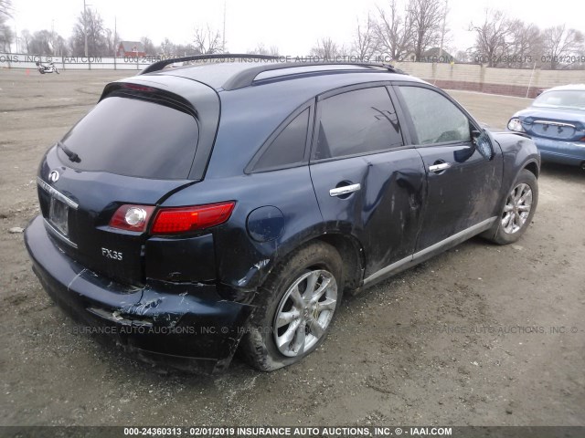 JNRAS08W96X208885 - 2006 INFINITI FX35 BLUE photo 4