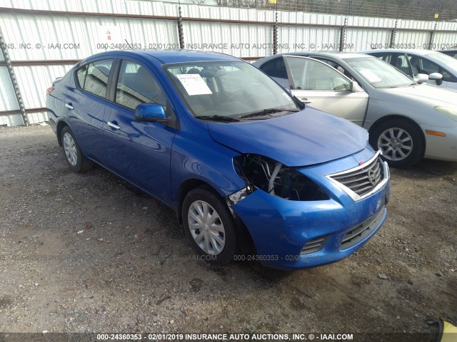 3N1CN7APXCL838307 - 2012 NISSAN VERSA S/SV/SL BLUE photo 1