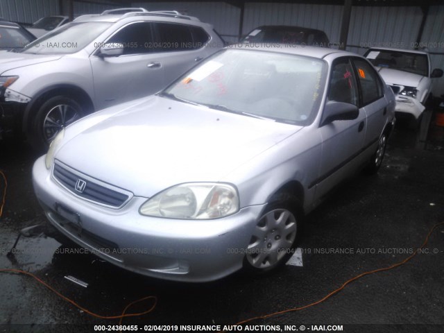 2HGEJ6625XH546265 - 1999 HONDA CIVIC DX SILVER photo 2