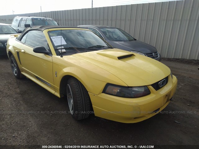 1FAFP44412F235779 - 2002 FORD MUSTANG YELLOW photo 1