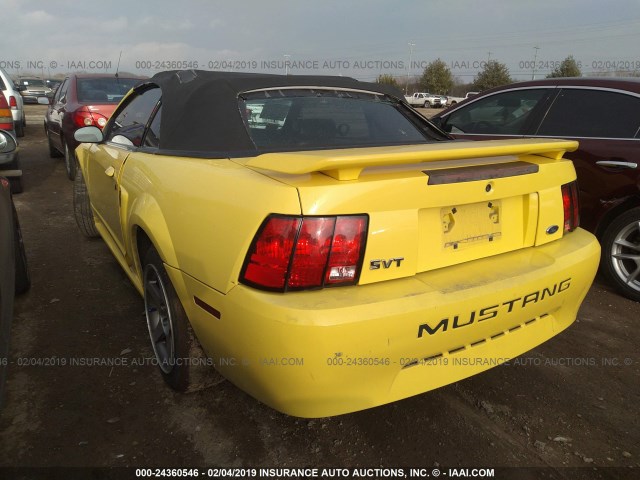 1FAFP44412F235779 - 2002 FORD MUSTANG YELLOW photo 3