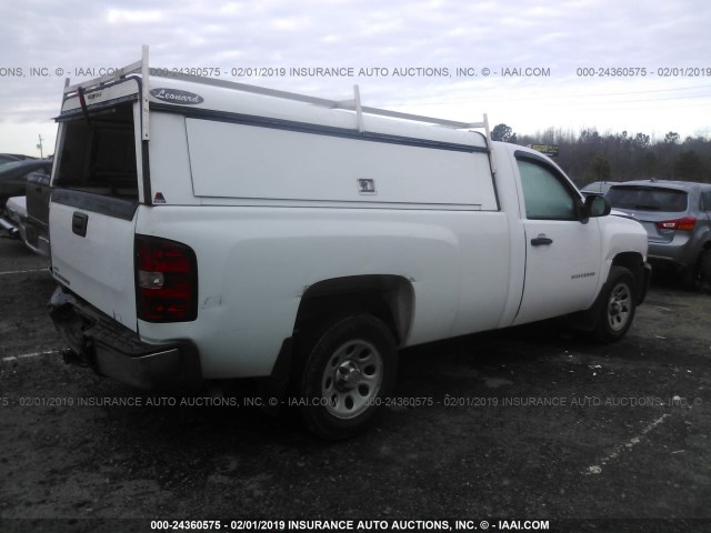 1GCNCPEX9BZ418406 - 2011 CHEVROLET SILVERADO C1500 WHITE photo 4