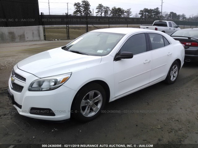 1G11B5SA4DF141442 - 2013 CHEVROLET MALIBU LS WHITE photo 2
