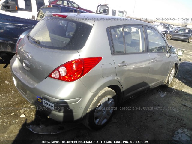 3N1BC1CP8BL473555 - 2011 NISSAN VERSA S/SL GRAY photo 4