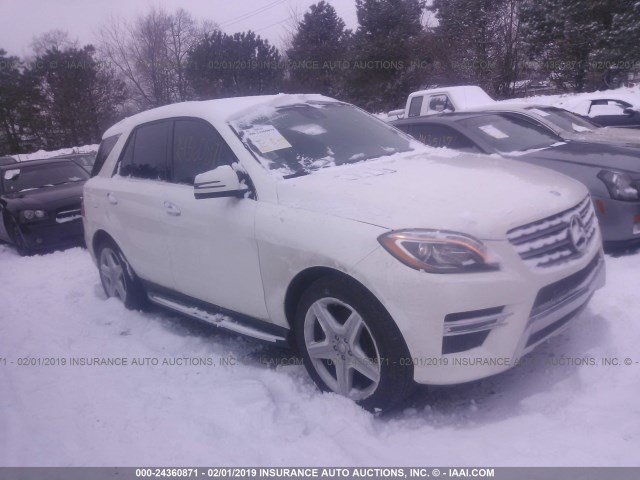 4JGDA5GBXFA524502 - 2015 MERCEDES-BENZ ML 400 4MATIC WHITE photo 1