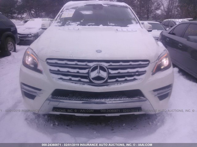 4JGDA5GBXFA524502 - 2015 MERCEDES-BENZ ML 400 4MATIC WHITE photo 6