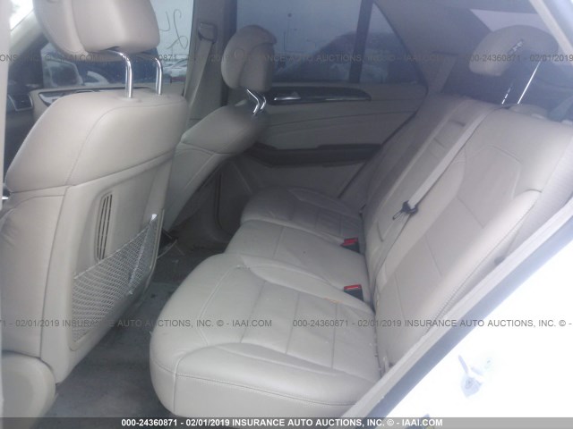 4JGDA5GBXFA524502 - 2015 MERCEDES-BENZ ML 400 4MATIC WHITE photo 8