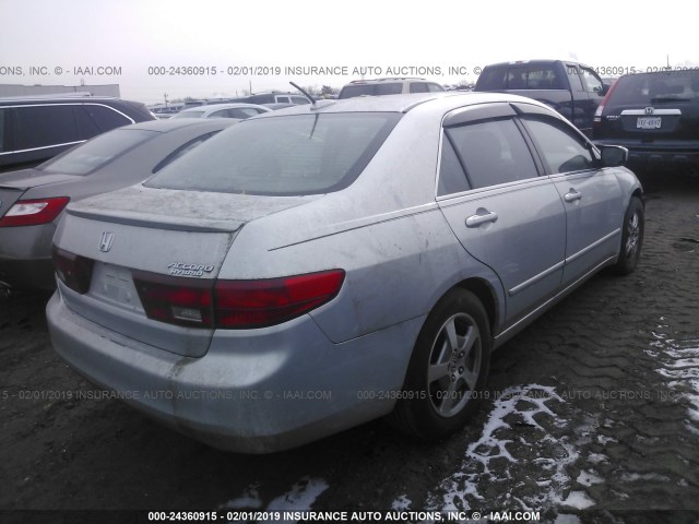 JHMCN36425C007949 - 2005 HONDA ACCORD HYBRID SILVER photo 4