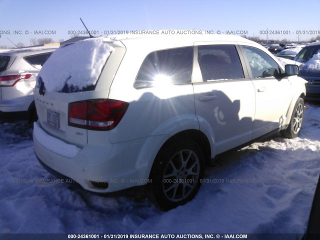 3C4PDDEGXJT389024 - 2018 DODGE JOURNEY GT WHITE photo 4