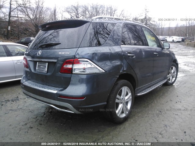 4JGDA0EB5FA539463 - 2015 MERCEDES-BENZ ML 250 BLUETEC GRAY photo 4