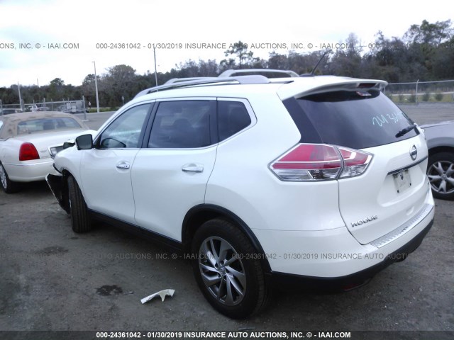 5N1AT2MT0EC815621 - 2014 NISSAN ROGUE S/SL/SV WHITE photo 3