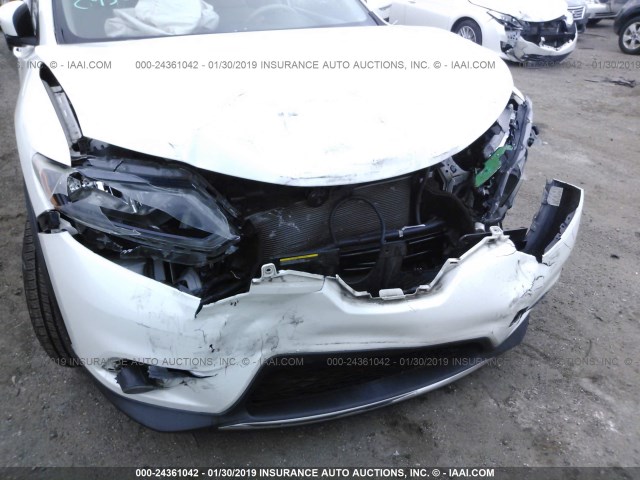 5N1AT2MT0EC815621 - 2014 NISSAN ROGUE S/SL/SV WHITE photo 6