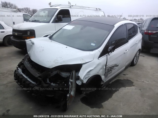 1FADP5BU8FL116456 - 2015 FORD C-MAX SEL WHITE photo 2