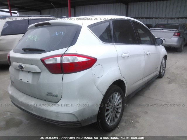 1FADP5BU8FL116456 - 2015 FORD C-MAX SEL WHITE photo 4