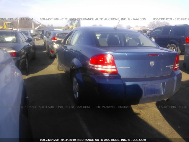 1B3LC46B69N566234 - 2009 DODGE AVENGER SE/SXT BLUE photo 3