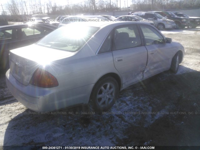 4T1BF28BX1U121388 - 2001 TOYOTA AVALON XL/XLS SILVER photo 4