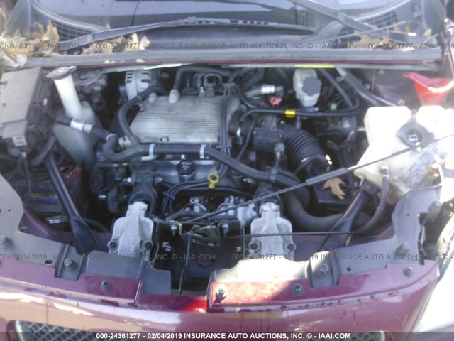 1GNDV03LX5D181124 - 2005 CHEVROLET UPLANDER BURGUNDY photo 10