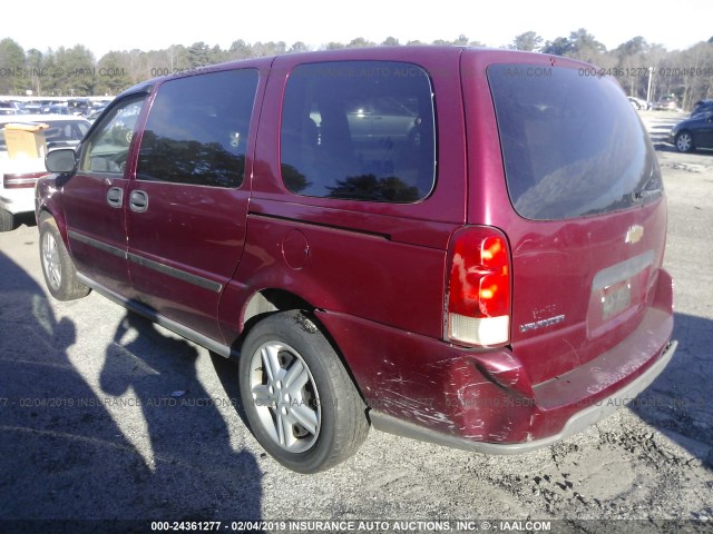 1GNDV03LX5D181124 - 2005 CHEVROLET UPLANDER BURGUNDY photo 3