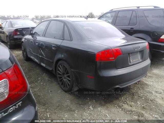 WAUEF78E08A098673 - 2008 AUDI A4 S-LINE 2.0T QUATTRO TURBO BLACK photo 3