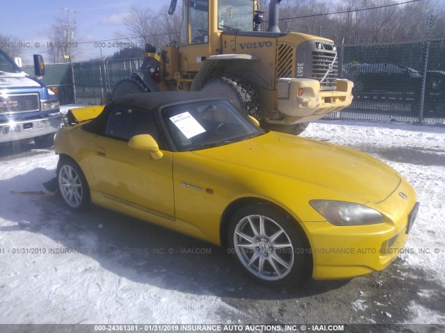 JHMAP21484T005415 - 2004 HONDA S2000 YELLOW photo 1