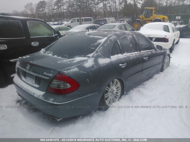 WDBUF90X97X217113 - 2007 MERCEDES-BENZ E 550 4MATIC GRAY photo 4