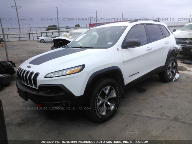 1C4PJMBS8GW122145 - 2016 JEEP CHEROKEE TRAILHAWK WHITE photo 2