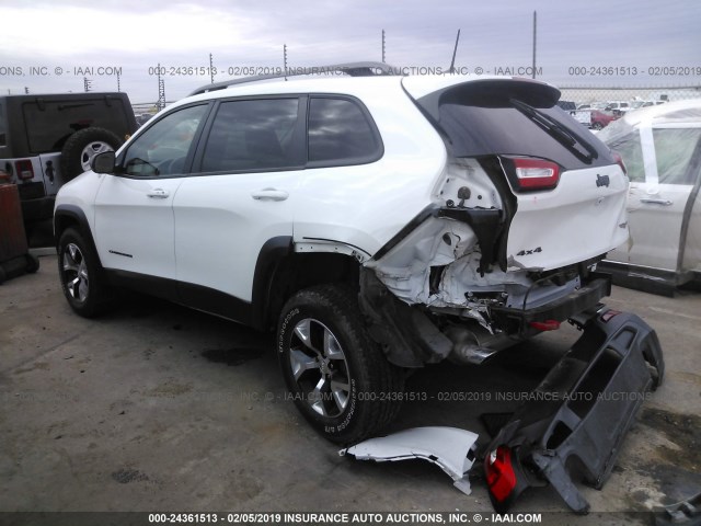 1C4PJMBS8GW122145 - 2016 JEEP CHEROKEE TRAILHAWK WHITE photo 3