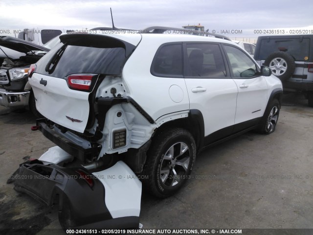 1C4PJMBS8GW122145 - 2016 JEEP CHEROKEE TRAILHAWK WHITE photo 4