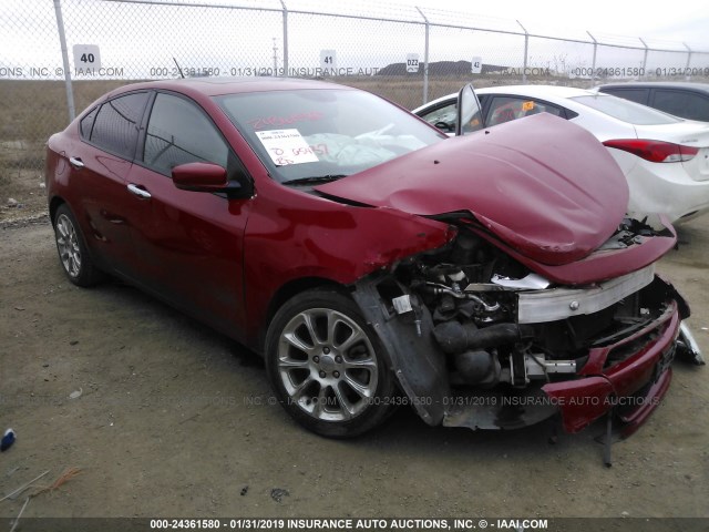 1C3CDFCA7DD107624 - 2013 DODGE DART LIMITED/R/T RED photo 1