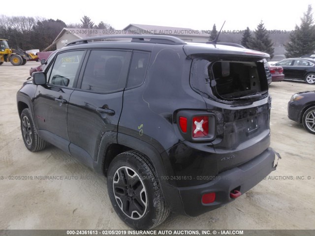 ZACCJBCT0FPB72216 - 2015 JEEP RENEGADE TRAILHAWK BLACK photo 3