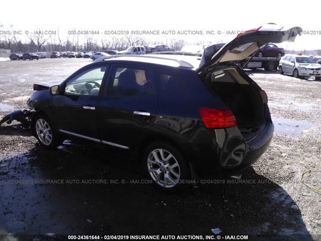 JN8AS5MV5CW407092 - 2012 NISSAN ROGUE S/SV BLACK photo 3