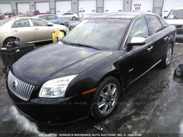 1MEHM43W38G604237 - 2008 MERCURY SABLE PREMIER BLACK photo 2