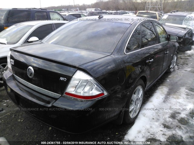 1MEHM43W38G604237 - 2008 MERCURY SABLE PREMIER BLACK photo 4