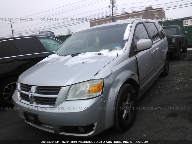 1D8HN54P18B190563 - 2008 DODGE GRAND CARAVAN SXT SILVER photo 2