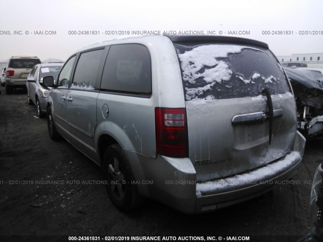 1D8HN54P18B190563 - 2008 DODGE GRAND CARAVAN SXT SILVER photo 3