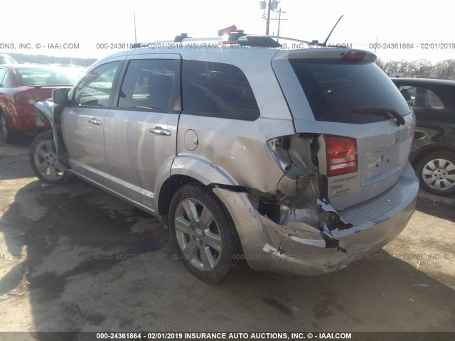 3D4GH67V09T134232 - 2009 DODGE JOURNEY R/T SILVER photo 3